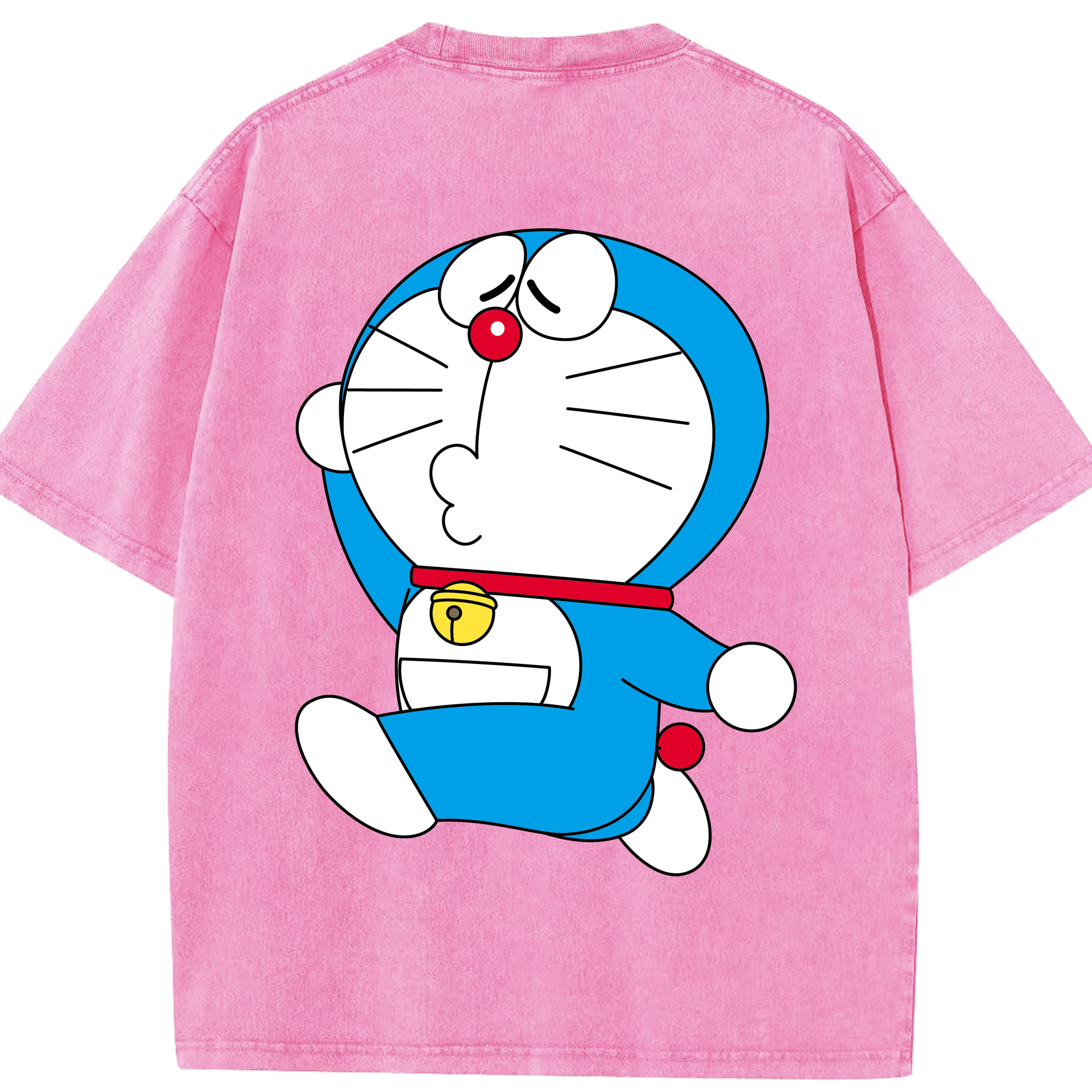 （画像用） ドラえもん Doraemon 綿100% ヴィンテージ風 半袖Tシャツ（背面プリント）